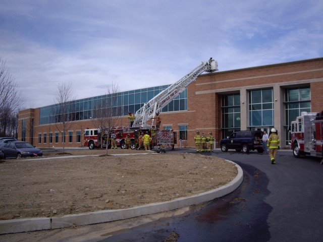 Tower 47 at roof fire in Eagleview. March 2006.